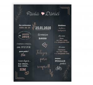 Placa Estilo Chalkboard Pvc/PS 1mm adesivado 30cm x 40cm   Reto Escolha o Tema