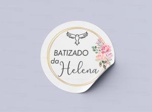 Etiqueta Chá de Bebê / Batizado Vinil Branco     