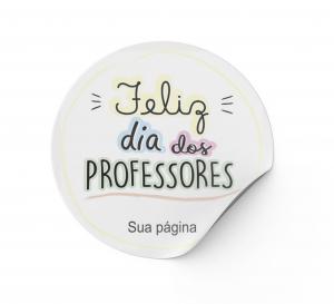 Etiqueta Dia dos Professores Vinil Branco                   .     5 Opções de Arte